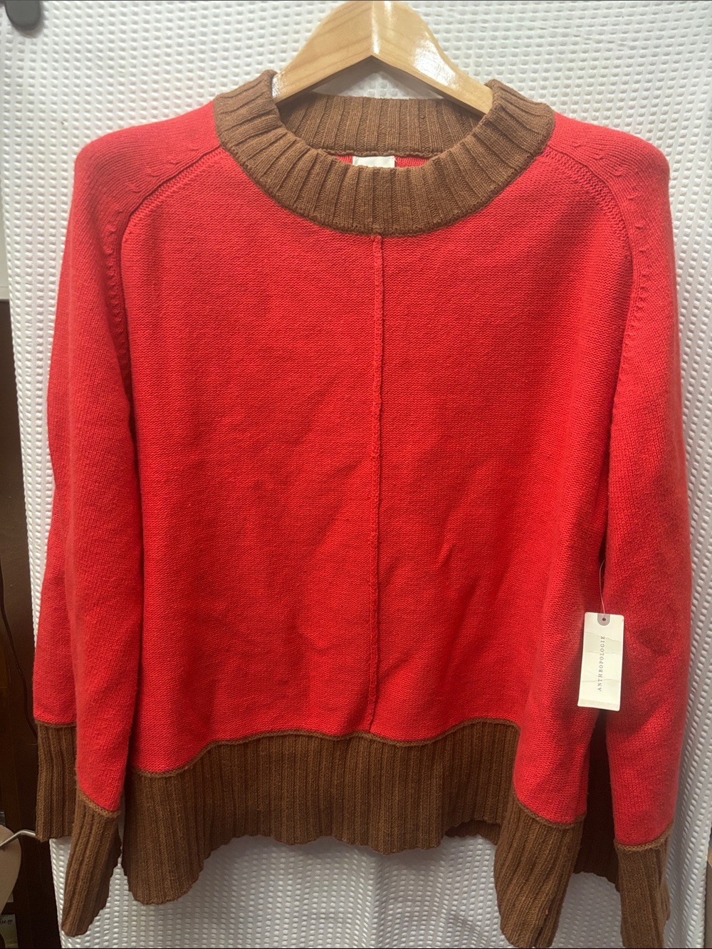 NWT Anthropologie Maeve Chandler Crew-Neck Relaxed Pullover Sweater Sz M